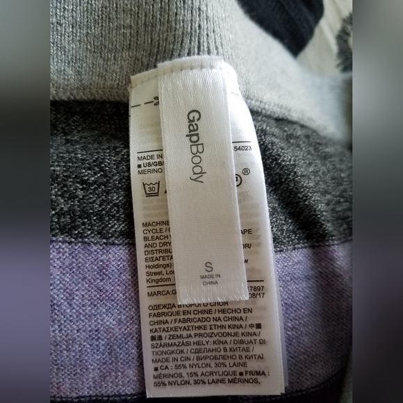 NWOT Gap Body Crazy Stripe Knit Sweater Legging Pajama Bottoms Size Small - Picture 3 of 4